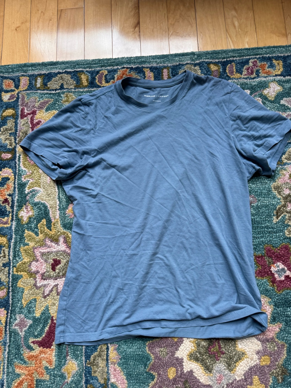 Everlane Uniform Crewneck Tee in Dusty Blue